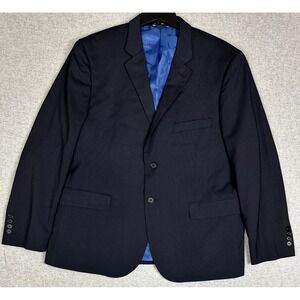 NEW Nautica Blazer Mens 44S Navy Performance Stretch Two Button Sport Coat